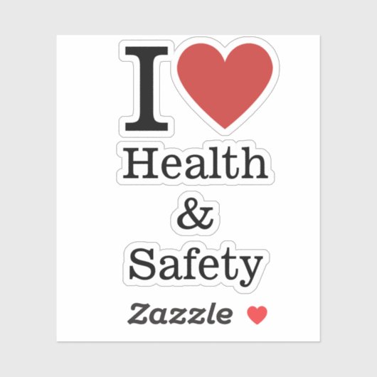 I Love ❤️ Health & Safety STICKER シール (シート)