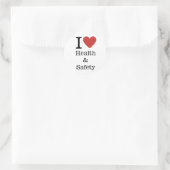 I Love ❤️ Health & Safety STICKER ラウンドシール (バッグ)