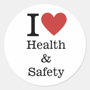 I Love ❤️ Health & Safety STICKER ラウンドシール