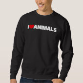 I Love Heart Animals スウェットシャツ (正面)