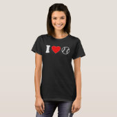 I Love Heart Baseball Player Fan Coach Sports for  Tシャツ (正面フル)