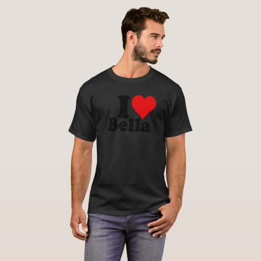 I LOVE HEART BELLA Tシャツ (正面フル)