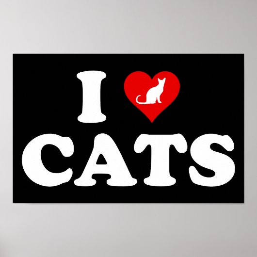 I Love (Heart) Cats ポスター (正面)