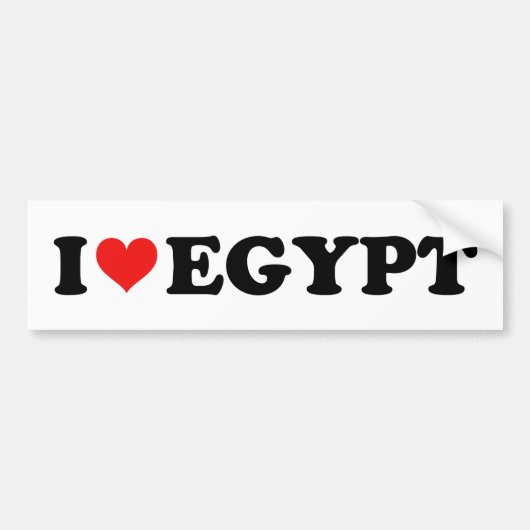 I Love Heart Egypt Travel Souvenir バンパーステッカー (正面)