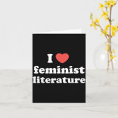 I Love Heart Feminist Literature  カード (黄色い花)