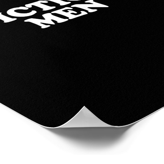 I Love Heart Fictional Men Simple Cute Funny Readi ポスター (角)