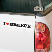 I Love Heart Greece Red Heart Travel Souvenir バンパーステッカー (トラック上)