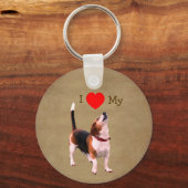 I Love Heart My Beagle Dog  キーホルダー (裏面)