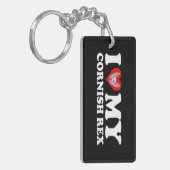 I Love (Heart) My Cornish Rex キーホルダー (正面左)