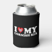 I Love (Heart) My Cornish Rex 缶クーラー (缶正面)