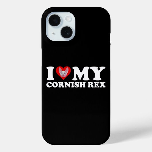 I Love (Heart) My Cornish Rex Case-Mate iPhoneケース (裏面)