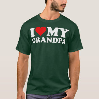 I LOVE HEART MY GRANDPA GRANDFATHER GRAMPS GRANDDA Tシャツ