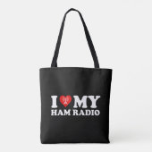 I Love (Heart) My Ham Radio トートバッグ (裏面)