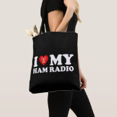 I Love (Heart) My Ham Radio トートバッグ (クローズアップ)