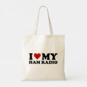 I Love (Heart) My Ham Radio トートバッグ (裏面)
