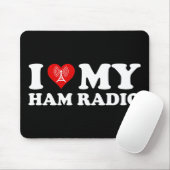 I Love (Heart) My Ham Radio マウスパッド (マウス)