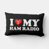 I Love (Heart) My Ham Radio ランバークッション (裏面)