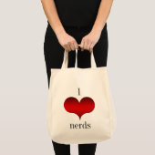 I Love (Heart) Nerds Tote Bag トートバッグ (正面(商品))