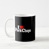 I Love Heart Rk Chops  コーヒーマグカップ (左)