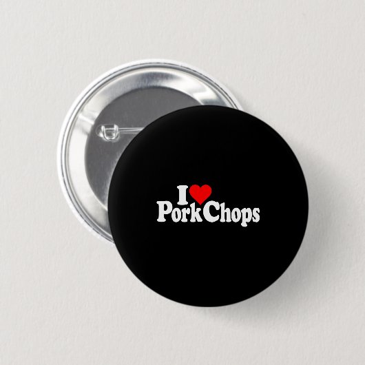 I Love Heart Rk Chops  缶バッジ (正面&裏面)