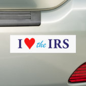 I Love Heart the IRS バンパーステッカー (車上)