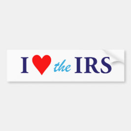 I Love Heart the IRS バンパーステッカー