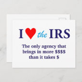 I Love Heart the IRS ポストカード (正面/裏面)