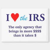 I Love Heart the IRS マグネット (正面)