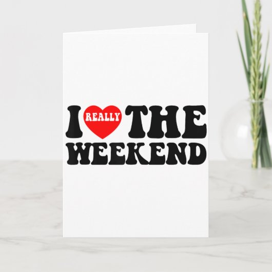 I Love Heart Weekend Funny Camping Couple Gifts Va カード (正面)