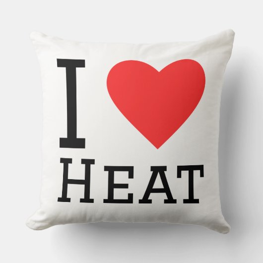 I love heat square sticker クッション (正面)