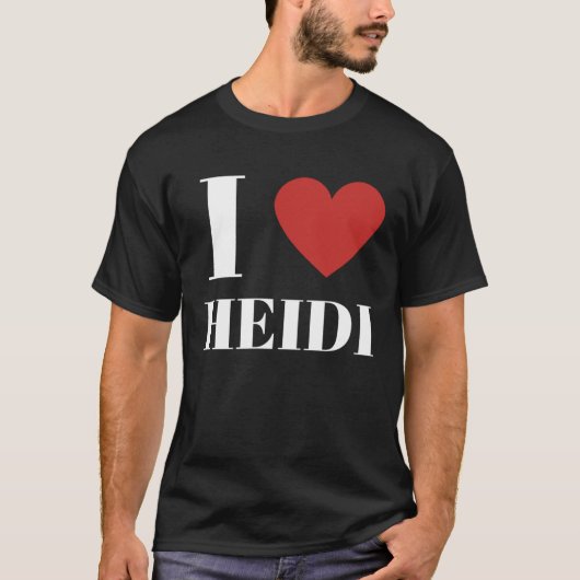 I Love HEIDI Heart Family Tシャツ (正面)