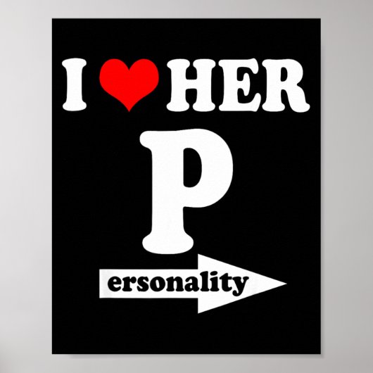 I Love Her Ity Funny Valentine's Day Couple Matchi ポスター (正面)