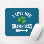 I Love Her Shamrocks St. Patrick's Day Couple Outf マウスパッド (マウス)