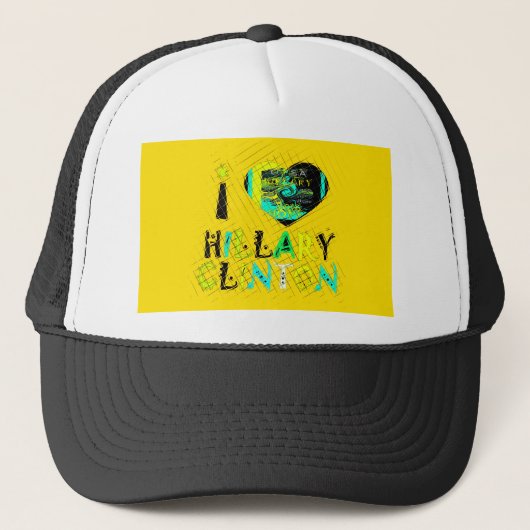 I Love Hillary USAアートプリント キャップ (正面)