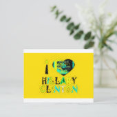 I Love Hillary USAアートプリント ポストカード (スタンド正面)