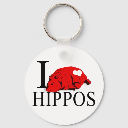 I Love Hipposキーホルダー キーホルダー (正面)