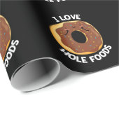 I Love Hole Foods おもしろい Dout Pun Dark BG ラッピングペーパー (ロールコーナー)