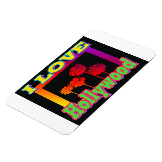 I LOVE Hollywood Palm Trees in the Box Magnet マグネット (左側)