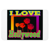 I LOVE Hollywood Palm Trees in the Box Magnet マグネット (横)