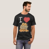 I Love Honey Beekeeper Beekeeping Honeycomb Tシャツ (正面フル)