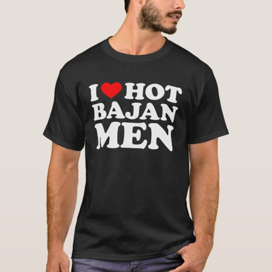 I Love Hot Bajan Men Tシャツ (正面)