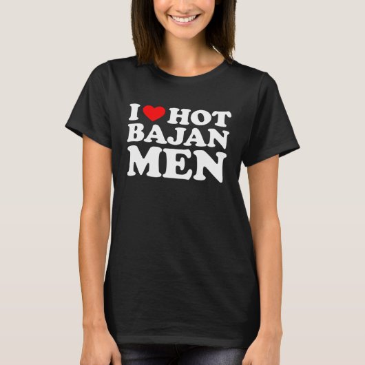 I Love Hot Bajan Men Tシャツ (正面)