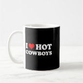 I Love Hot _ Funny Western Rodeo コーヒーマグカップ (左)