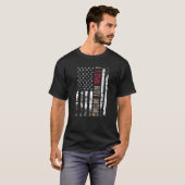 I Love Hot Moms American USA Flag Premium Tシャツ (正面フル)