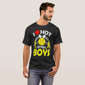 I Love Hot Softball Boys Fathers Day Tシャツ (正面フル)