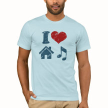 I Love House MusicヴィンテージTシャツ |音楽ギフト