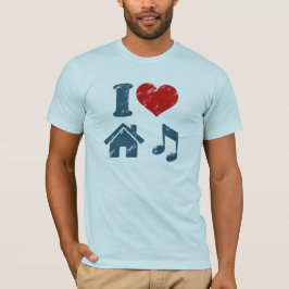I Love House MusicヴィンテージTシャツ |音楽ギフト Tシャツ