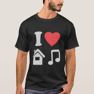 I Love House Music Iハートハウスミュージックおもしろい Tシャツ
