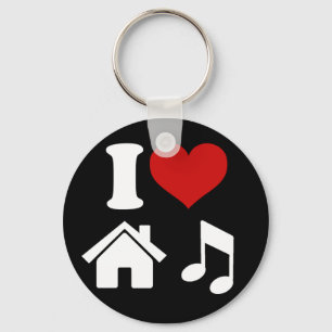 I Love House Music Keychain キーホルダー