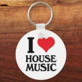 I Love House Music Keychain キーホルダー (正面)